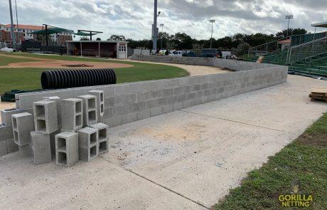 Florida Institute of Technology Baseball Backstop Overhead Perimeter Netting System