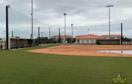 Florida Institute of Technology Baseball Backstop Overhead Perimeter Netting System