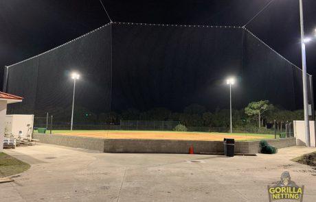 Florida Institute of Technology Baseball Backstop Overhead Perimeter Netting System