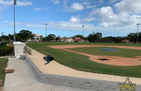 Florida Institute of Technology Baseball Backstop Overhead Perimeter Netting System