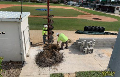 Florida Institute of Technology Baseball Backstop Overhead Perimeter Netting System
