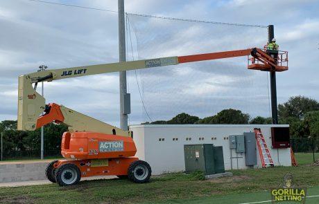 Florida Institute of Technology Baseball Backstop Overhead Perimeter Netting System