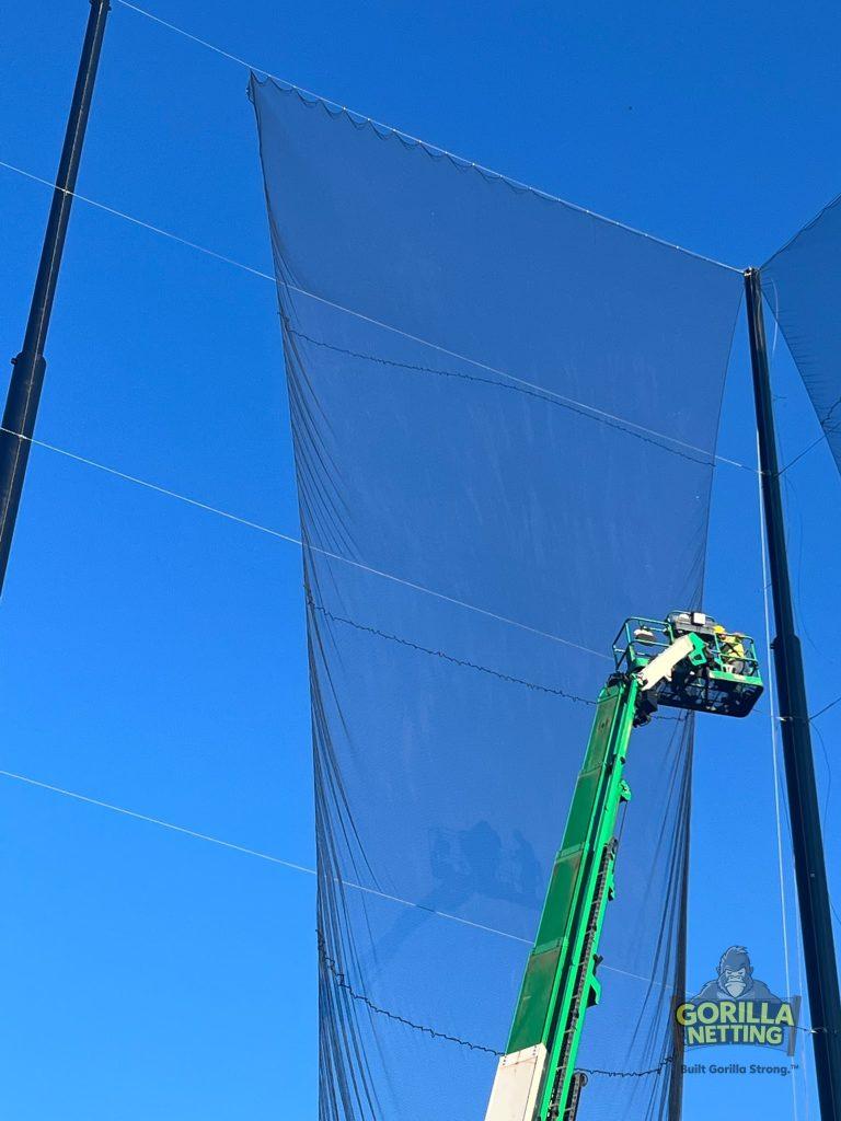 Darlington Golf Course Driving Range Netting Installation by Gorilla Netting