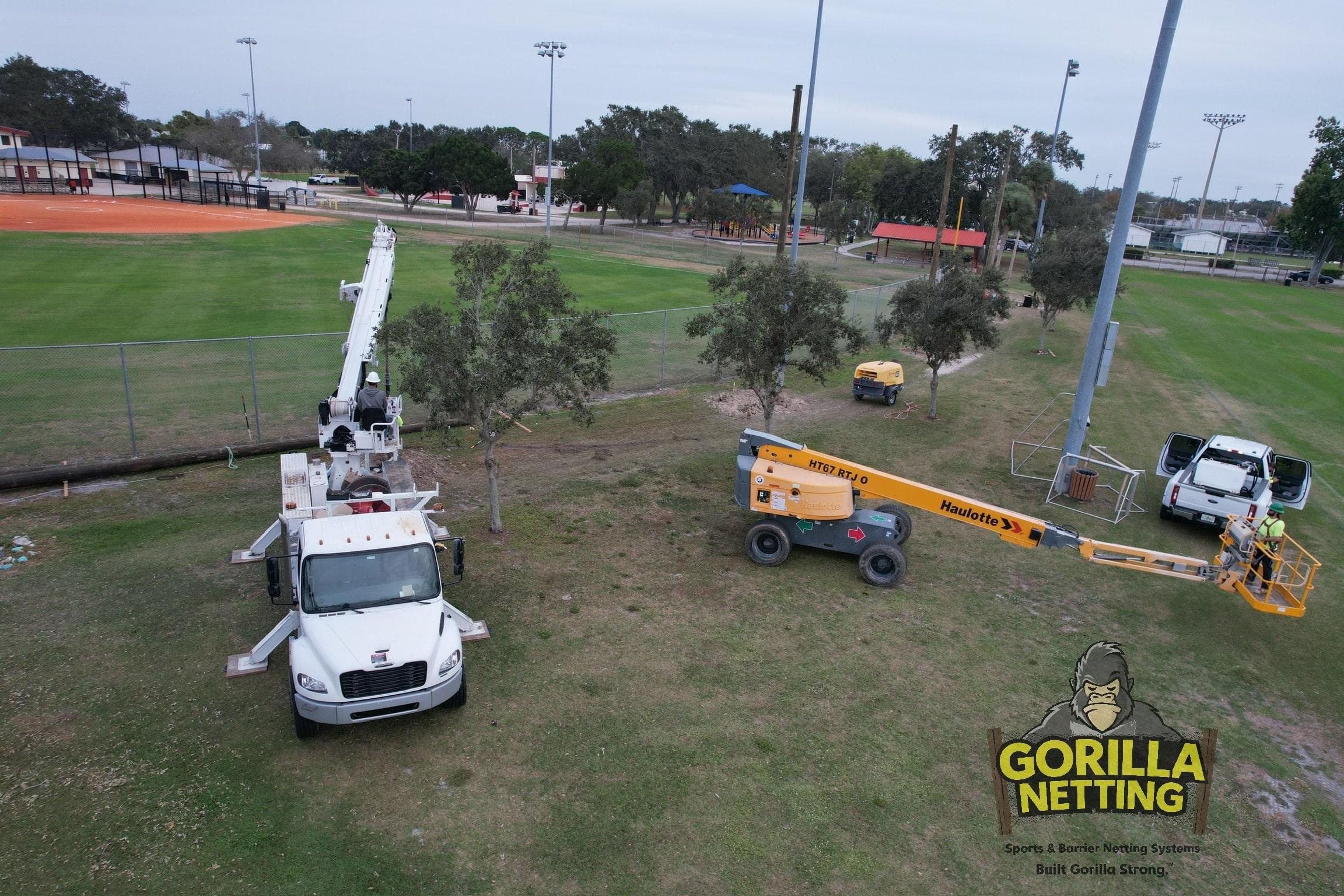 Blackstone Baseball Park Perimeter Netting