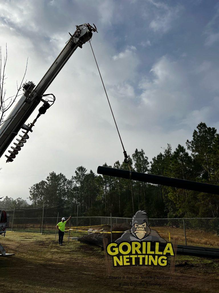 Steel Pole Drilling & Setting At Mantanzas High Scool