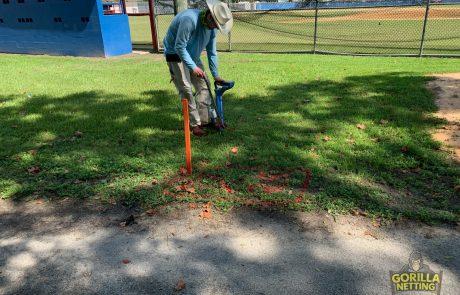 springstead highschool perimeter overhead netting