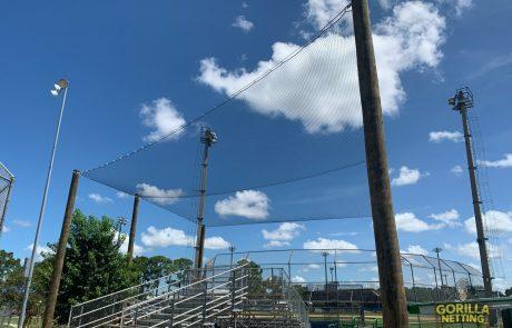 springstead highschool perimeter overhead netting