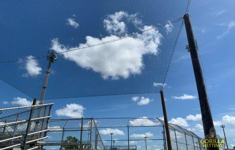 springstead highschool perimeter overhead netting