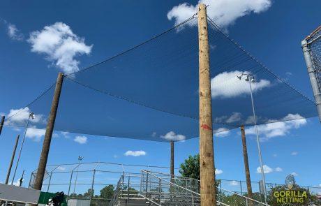 springstead highschool perimeter overhead netting