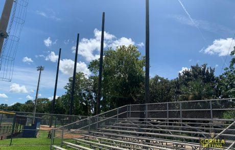 springstead highschool perimeter overhead netting