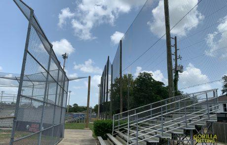 springstead highschool perimeter overhead netting