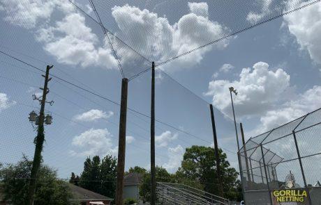 springstead high school perimeter overhead netting system