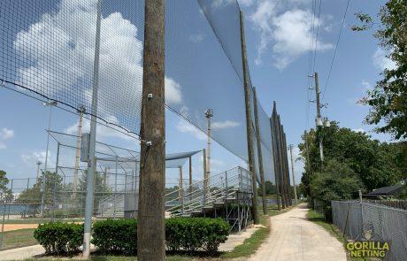 springstead high school perimeter overhead netting system