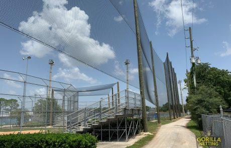 springstead high school perimeter overhead netting system