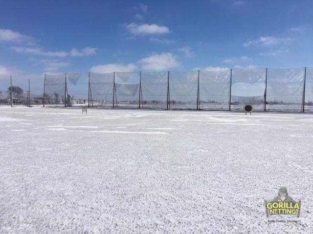 Driving Range Netting Replacement Before Pictures at Sugar Grove Golf Center